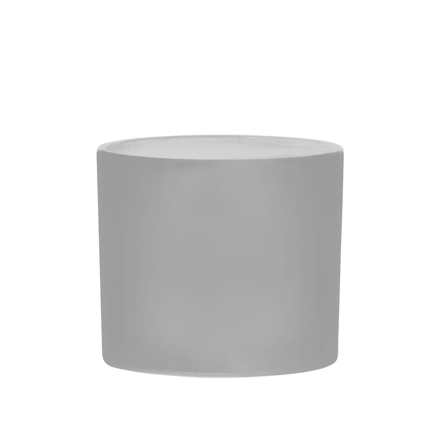 Doniczka z podstawką Walec szary mat - 16 cm