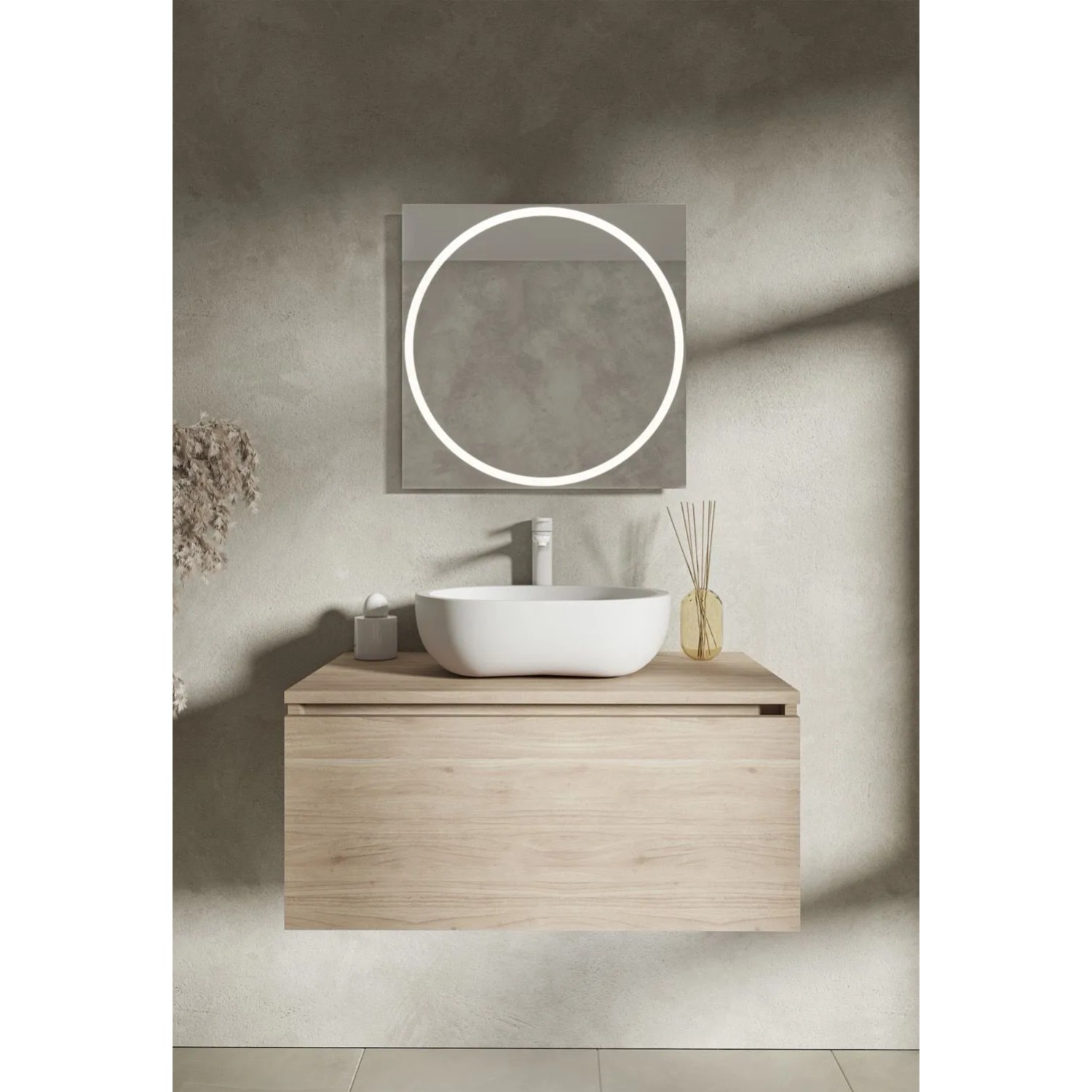 Lustro LED Vic Czarne 60x60cm