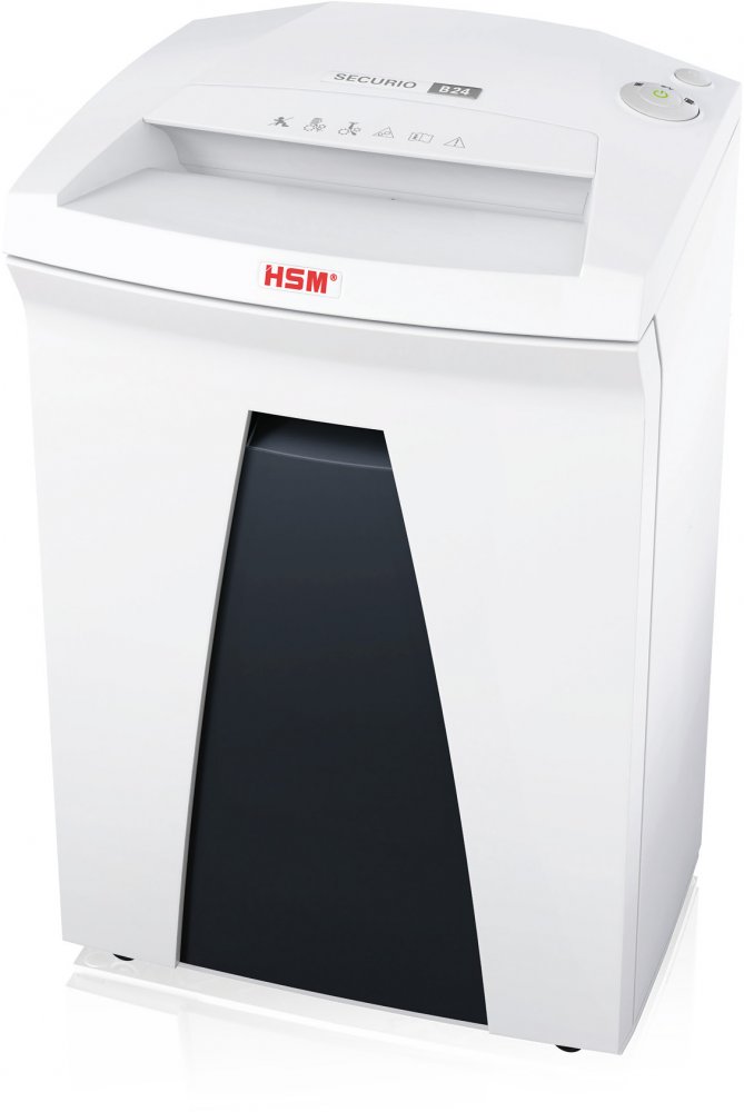 Niszczarka HSM Securio B24, ścinek 1.9x15mm, 11 kartek, P-5/F-2/E-4/T-5 DIN, biały