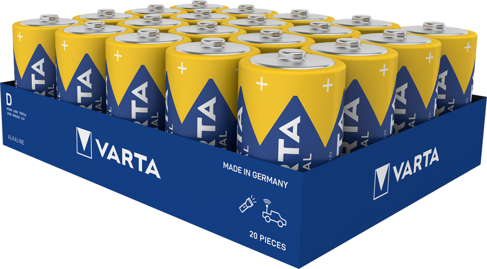 Bateria alkaliczna Varta Industrial PRO 4020, D, LR20, 20 sztuk