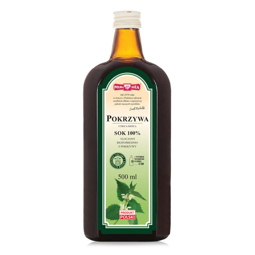 Polska róża - sok 100% pokrzywa, bez dodatku cukru, 500 ml
