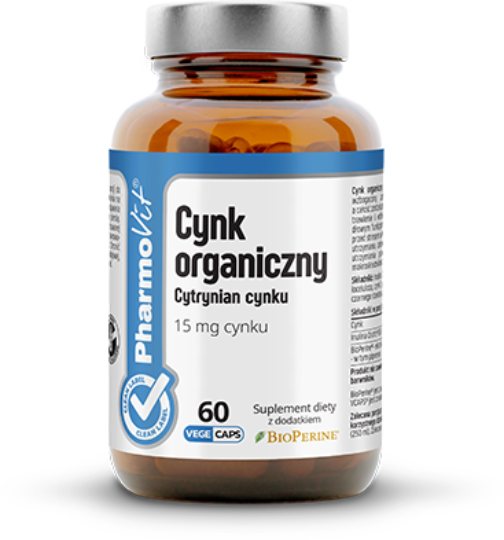 Pharmovit cynk organiczny, 60 kapsułek vege