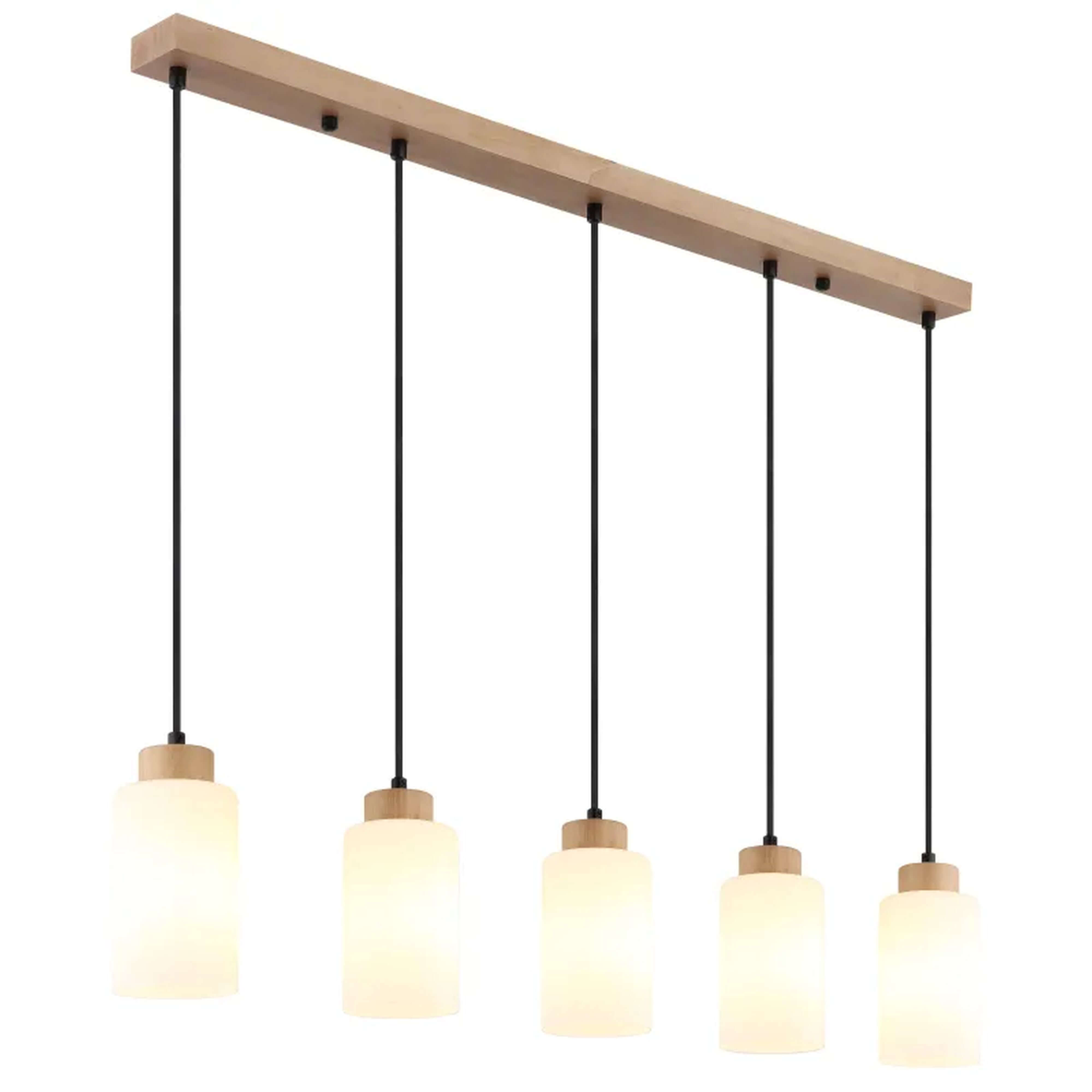 Globo Lighting Rowena lampa wisząca 5x60 W biała-brązowa 15977-5H