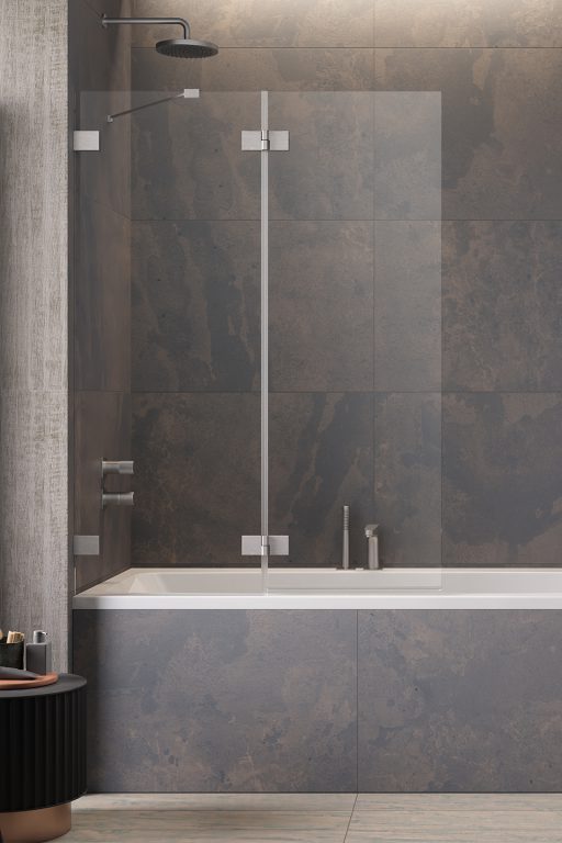 Radaway Essenza Pro Brushed Nickel PND II parawan nawannowy 120 cm lewy nikiel szczotkowany/szkło przezroczyste 10102120-91-01L