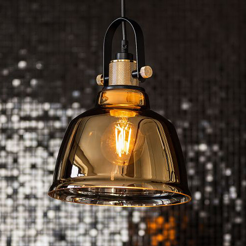 Nowodvorski Lighting Amalfi lampa wisząca 1x25W złoty/czarny 9153