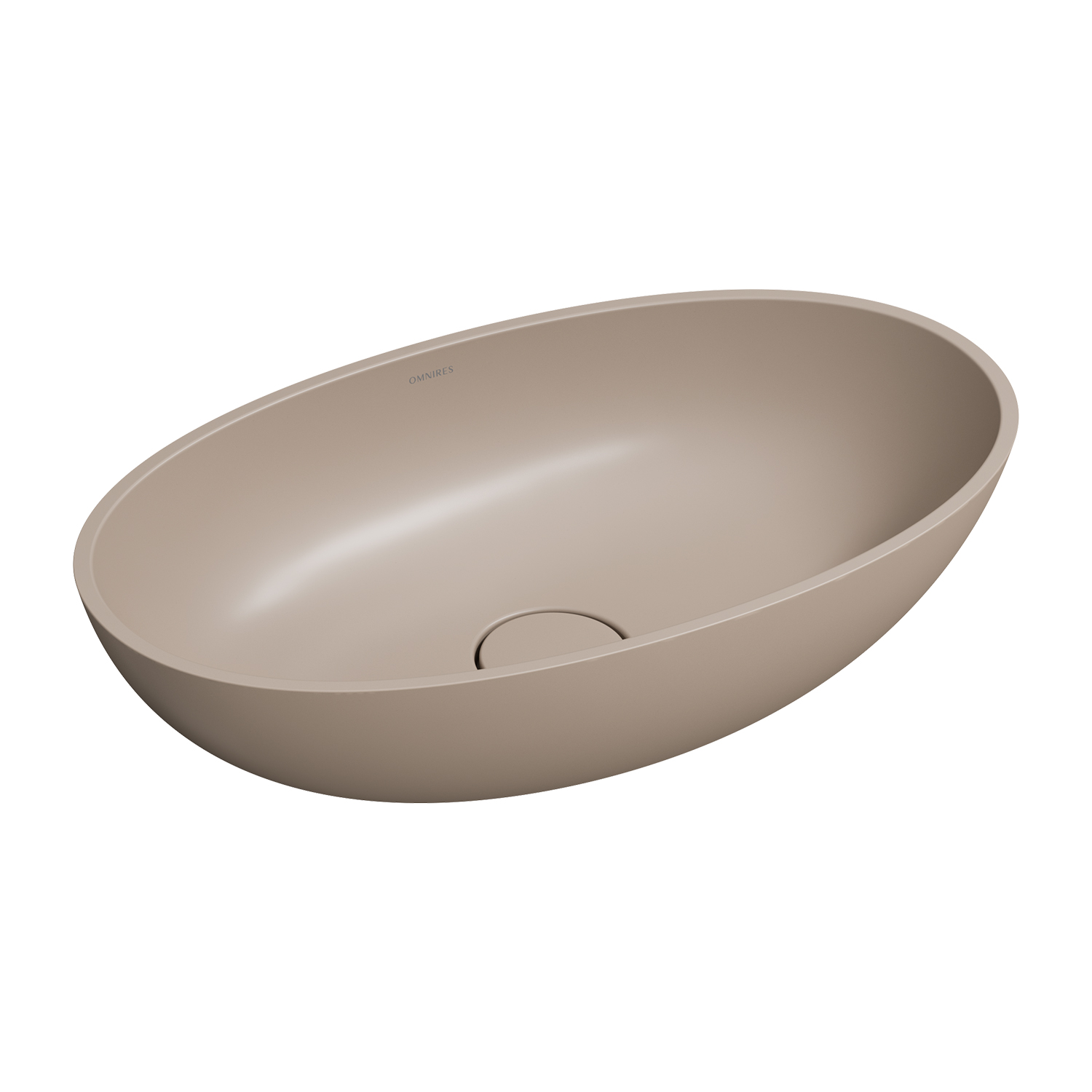 Omnires Shell M+ umywalka 60x35 cm owalna dune beige mat SHELLUNDB