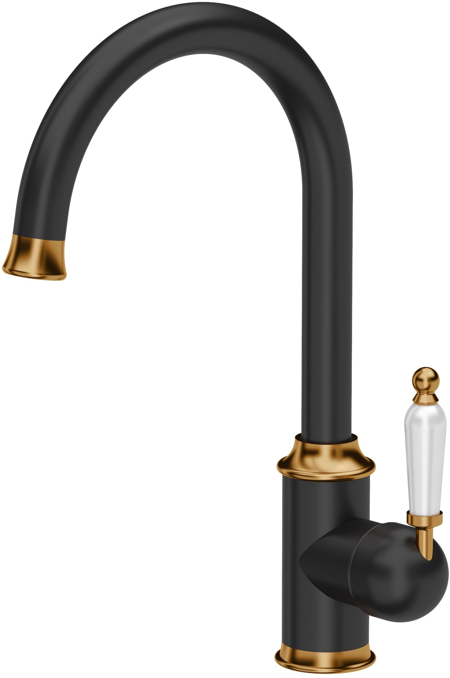 Quadron Rachel Q Line Very Black bateria kuchenna stojąca czarny mat/miedziany 3623504_BLMPVDC1