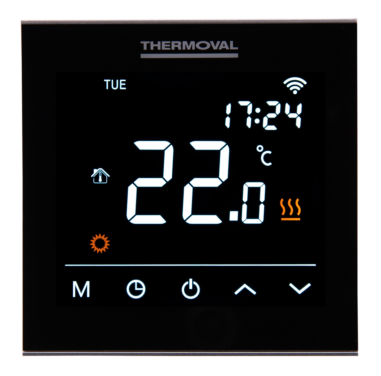 Thermoval TVT 30 CS WiFi regulator programowalny WiFi czarny/ramka srebrna - Wysyłka w 24h