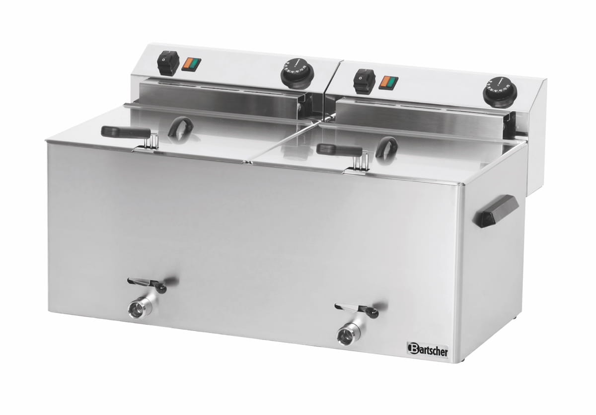 Frytownica podwójna 2x10L, siła, kranik Professional II Bartscher
