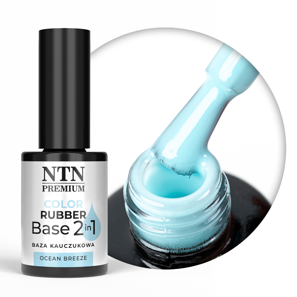 Baza kauczukowa Color Rubber Base 2in1 NTN Premium Ocean Breeze 7g