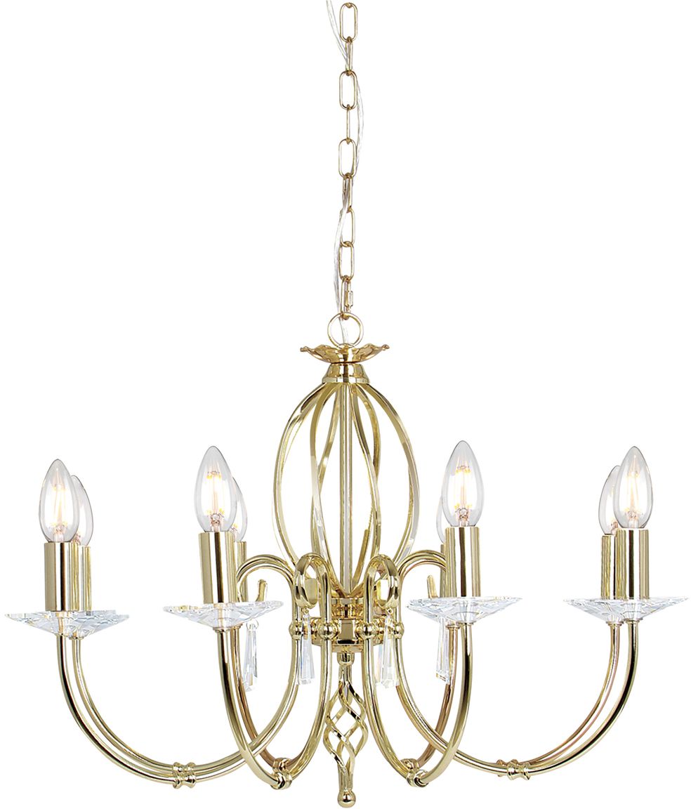 Darmowa Dostawa - Lampa wisząca x60 W mosiądz Elstead Lighting Aegean AG8POLBRASS