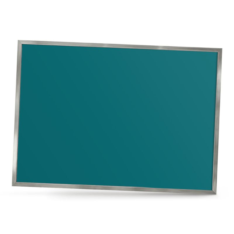 Tablica magnetyczna do salonu ArtPrintCave 70x50 Ciemny turkusowy w srebrnej ramie 1szt
