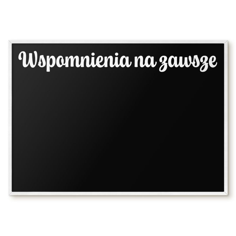 Tablica Magnetyczna Dekoracyjna Tulup 100x70 cm Wspomnienia na zawsze 6 - Biała rama Do salonu, sypialni 1 szt.