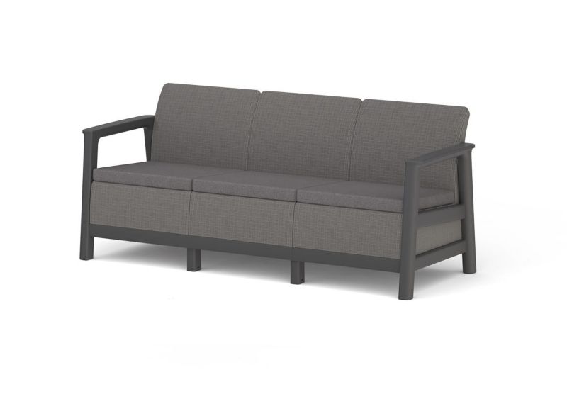 Sofa ogrodowa 3-osobowa Keter Scandi Linea Mountain Grey Graphite 1 szt.