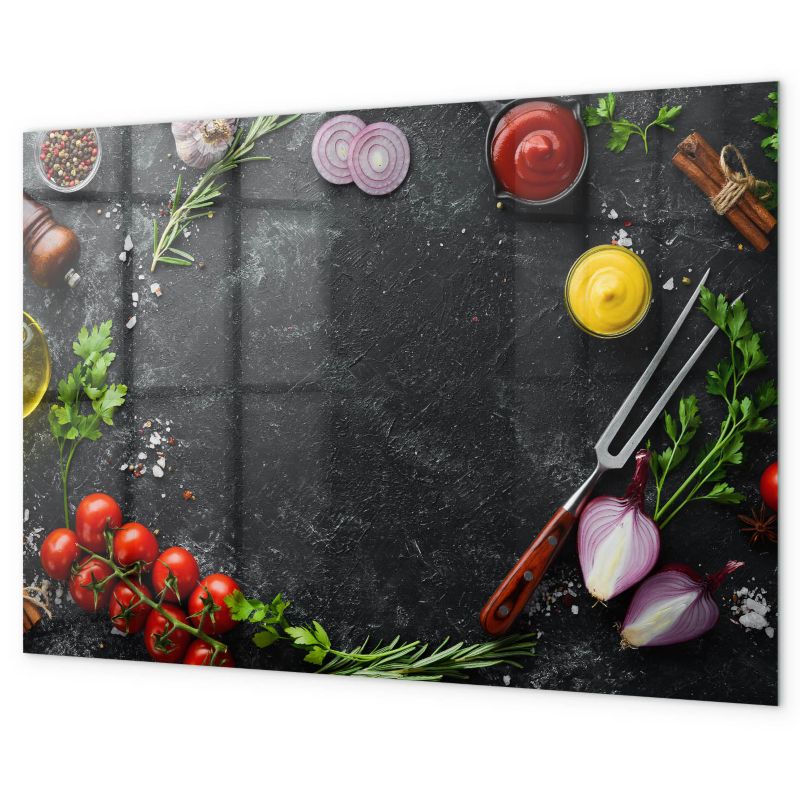 Tablica Magnetyczna Do Kuchni Tulup 100x70 cm Warzywa na blacie Ozdobna, nowoczesna 1 kpl