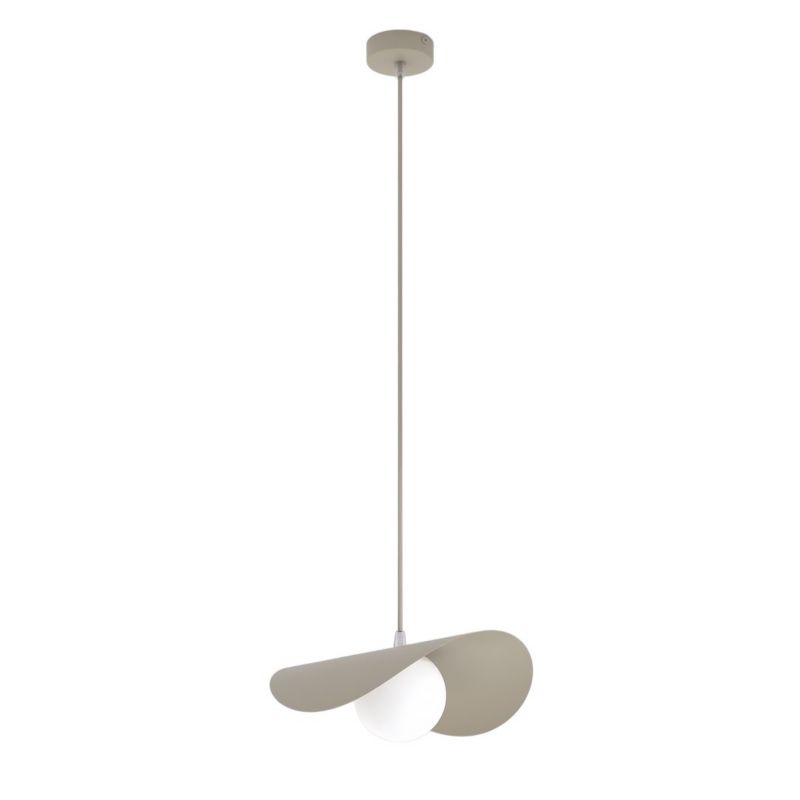 Lampa wisząca średni falisty klosz z kulą Emibig RITUAL beżowo-biała 1xG9x8W IP20 wym:140x30x30cm - 1 szt.