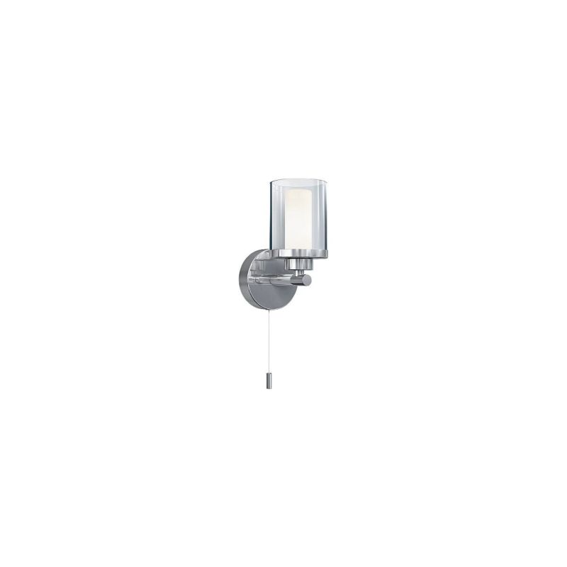 Kinkiet ścienny Nowodvorski Lighting Vista chromowany przezroczysty-biały 1 x G9 x 25W IP44 wym: 17,2 x 8 x 10,8 cm - 1 szt.