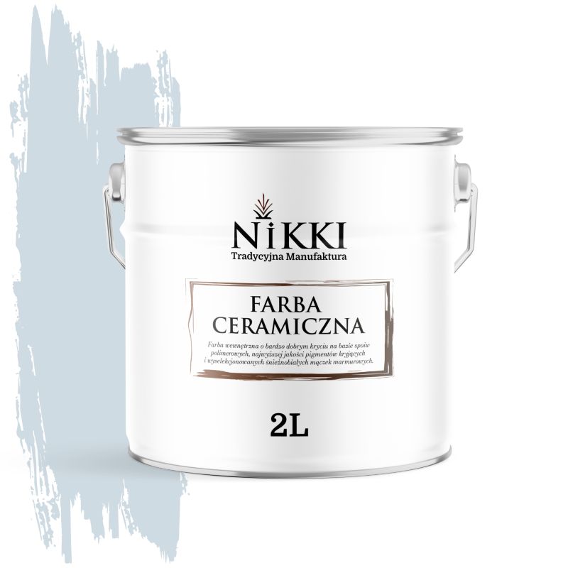 Farba Ceramiczna Wewnętrzna Ściany i Sufity NIKKI Szary platynowy jasny H0668 Głęboki Mat 2L