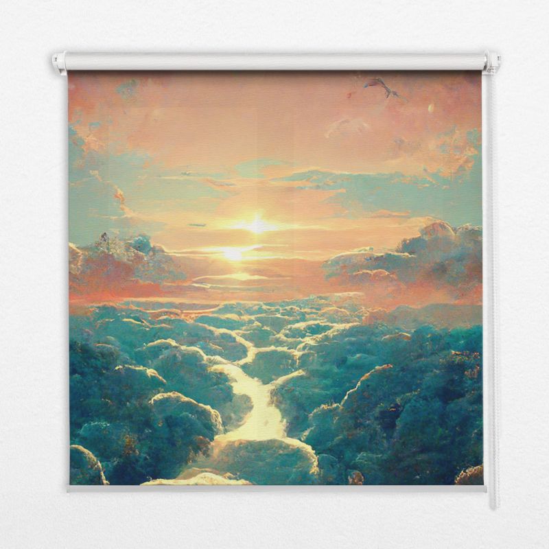 Osłona Okienna Tulup 130x140 cm Zachód Słońca Montaż do ściany/sufitu 1 szt.