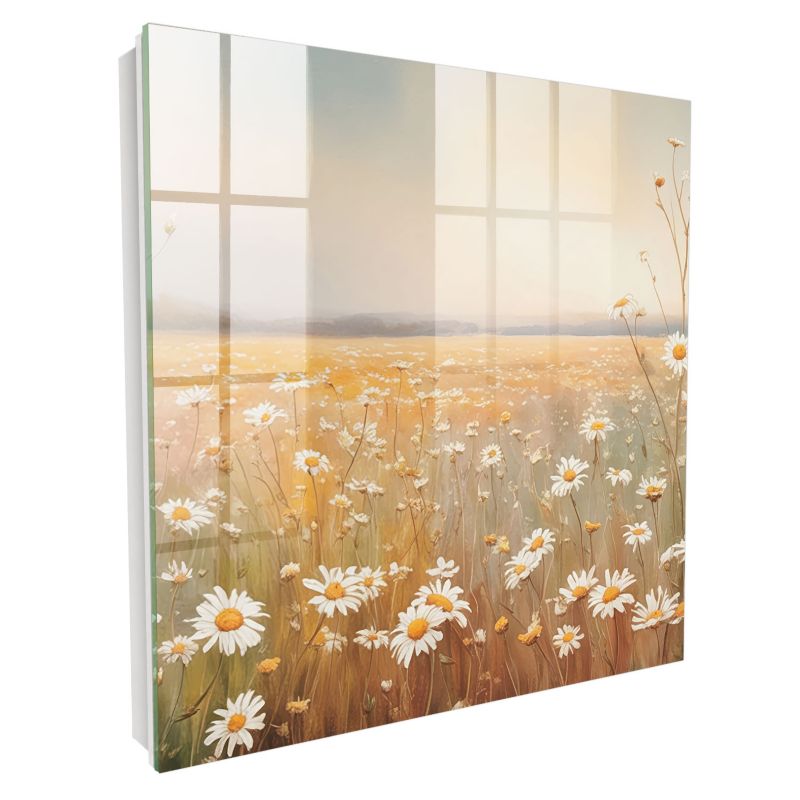 Metalowa Skrzynka Na Klucze Tulup 30x30 cm Kwiatowa łąka 1 - Biała - Otwierana na lewo 1 szt.