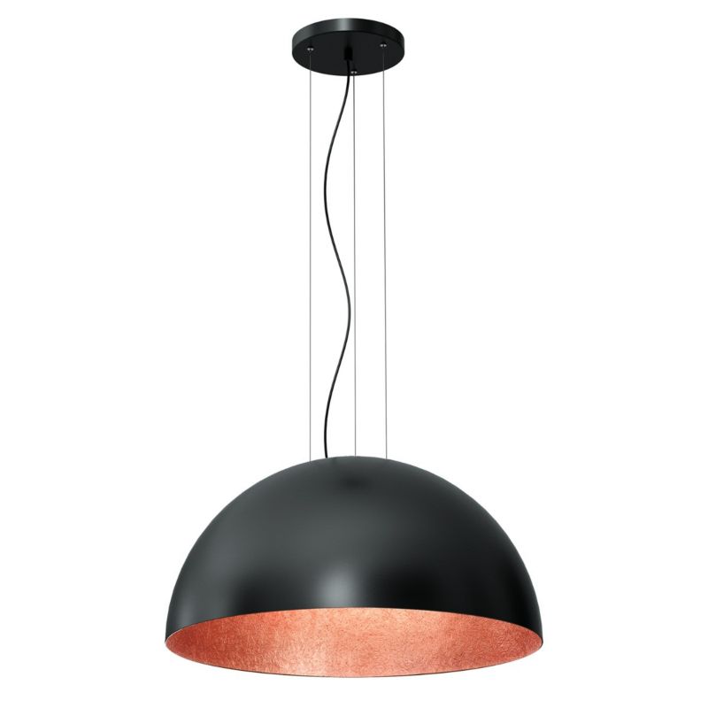 Lampa wisząca Luminex Compo czarny mat-miedziana wym: 130 x 60 x 60 cm 1xE27 x 15W 1 szt.