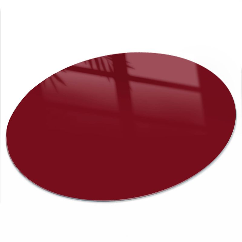 Blat ArtPrintCave fi50 cm Żywy bordowy - Szklany Blat na Stół z Nadrukiem Dekoracyjnym 1 szt.