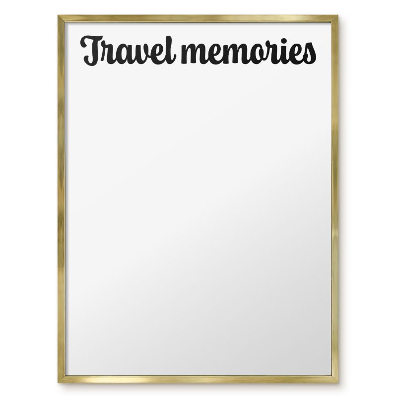 Tablica Magnetyczna Na Magnesy Tulup 60x80 cm Travel memories 1 - Złota rama Do salonu, sypialni 1 szt.