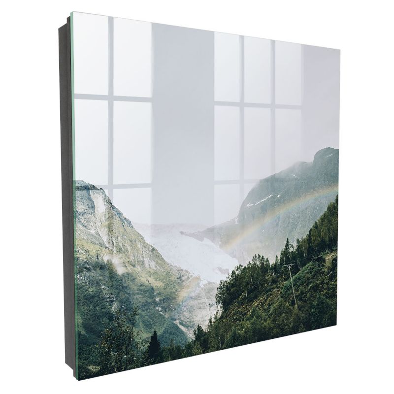 Organizer Na Klucze Tulup 30x30 cm Tęczowe góry - Czarna - Otwierana na prawo 1 szt.