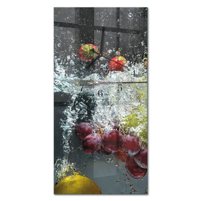 Zegar Ścienny Tulup 30x60 cm z Czarnymi Wskazówkami Owoc 1 szt.