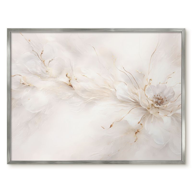 Tablica Magnetyczna Na Magnesy Tulup 80x60 cm Kwiatowa elegancja - Srebrna rama Do salonu, sypialni 1 szt.