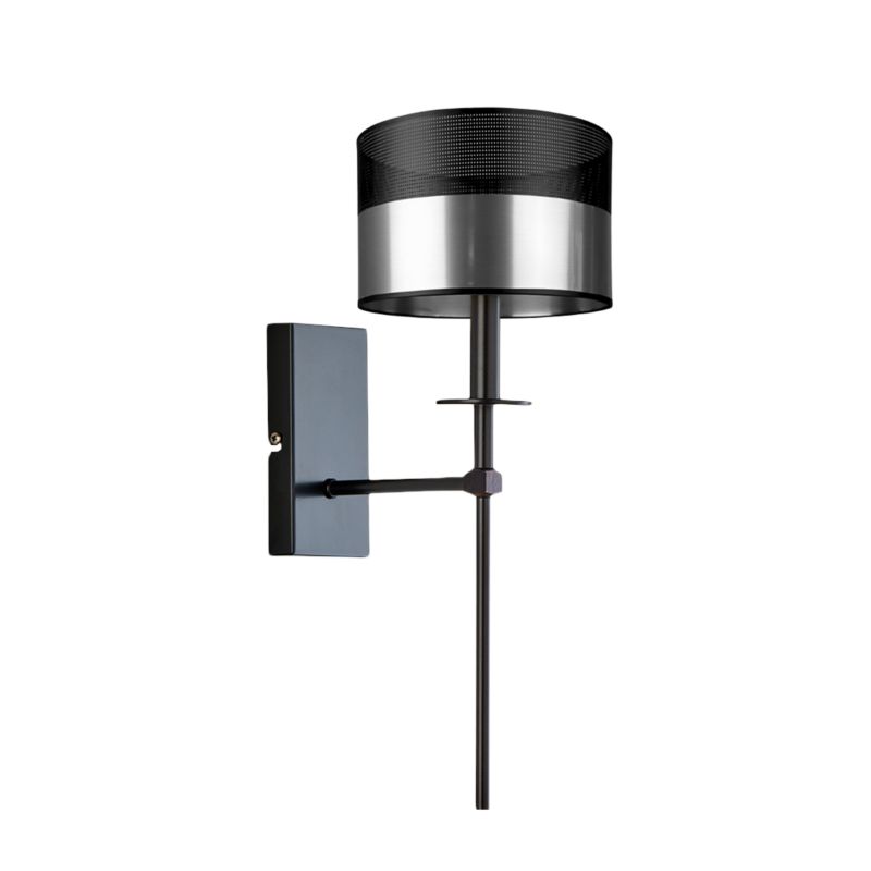 Kinkiet Volta Light Factory Loon Czarny/Srebrny Abażur 1xE27 1szt.