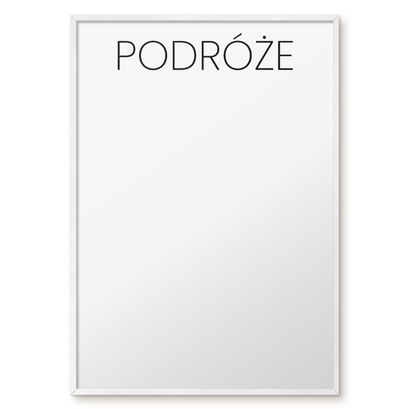 Tablica Magnetyczna Do Sypialni Tulup 70x100 cm Podróże 3 - Biała rama Do salonu, sypialni 1 szt.