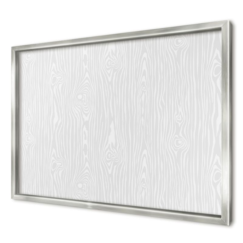 Magnetyczna tablica ozdobna Wallfluent 60x40 Drewniany wzór w srebrnej ramie 1szt
