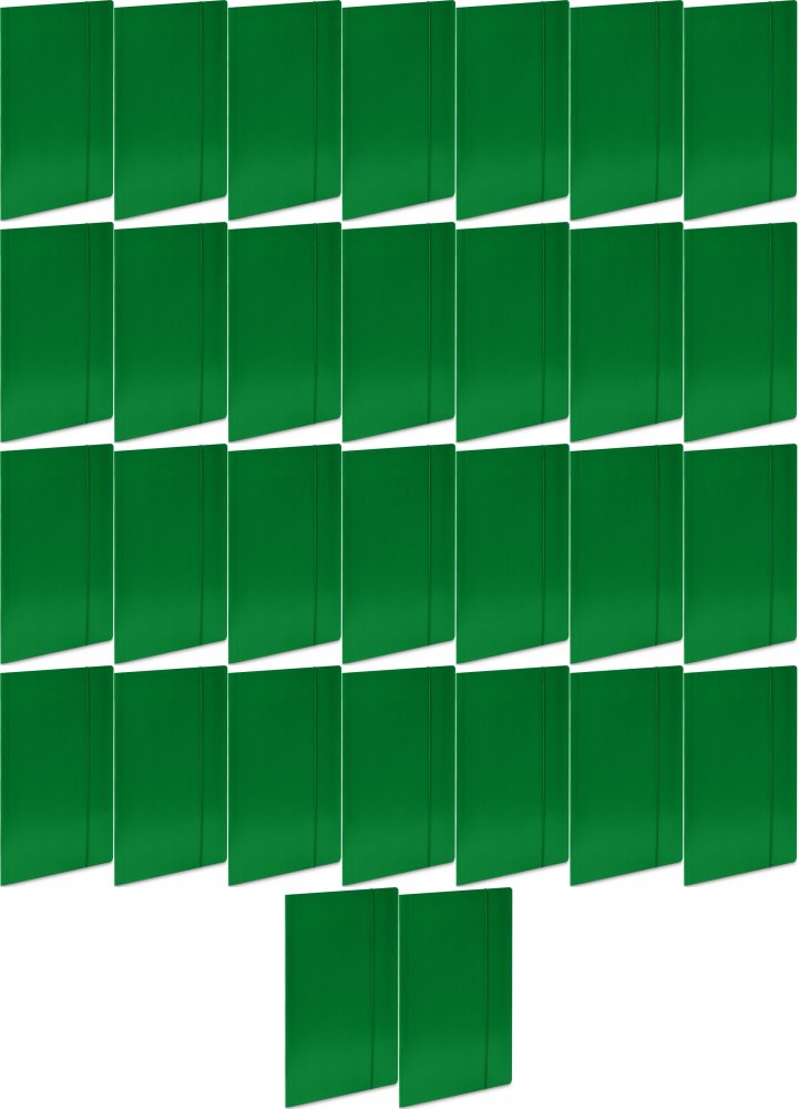 120x Teczka kartonowa z gumką VauPe Economy, A4, 380 g/m2, 20 mm, zielony