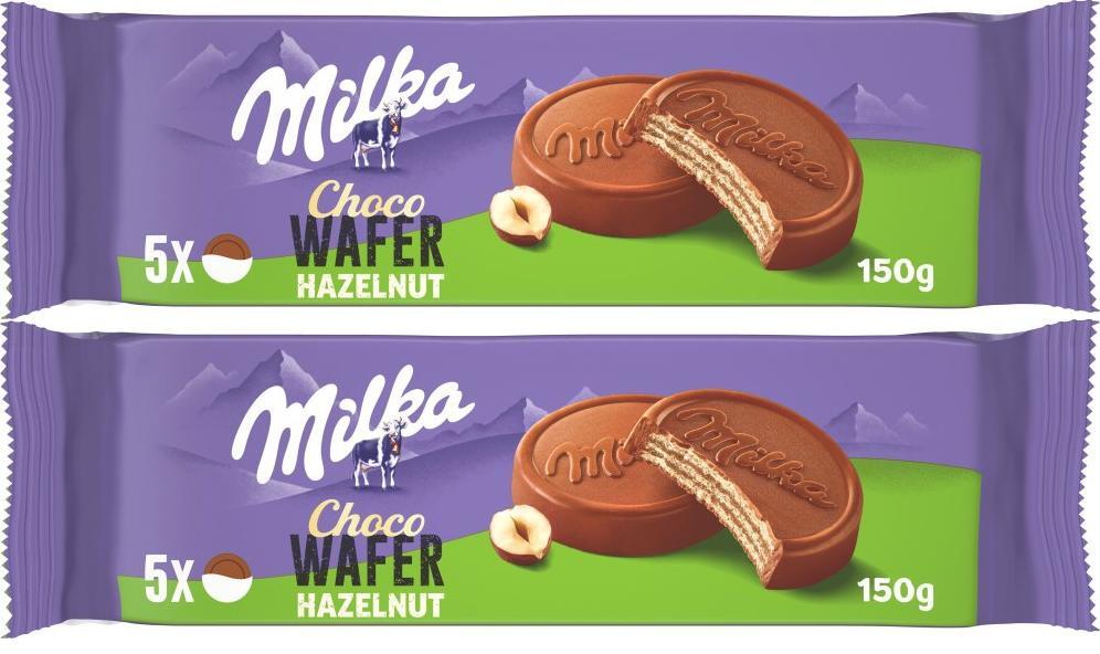 2x Wafle Milka Choco Wafer, orzechowy, 150g