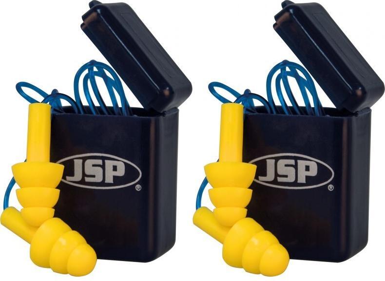 2x Zatyczki do uszu JSP Maxifit Pro AEE110-060-200, na sznurku, żółto-niebieski