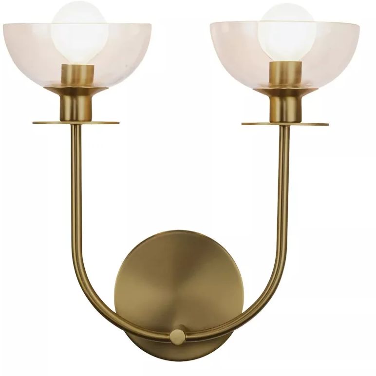 Elstead Lighting Sylvia kinkiet 2x40 W złoty ALM-SYLVIA-2WB-BG-CL