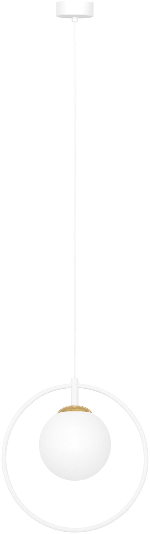 Kaja Malta lampa wisząca 1x10 W biała-złota K-5473