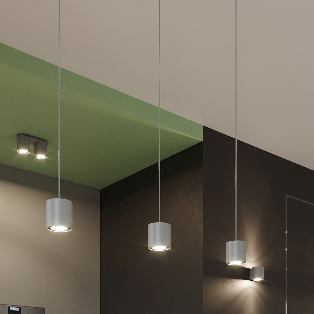 Sollux Lighting Orbis lampa podsufitowa 2x40W szara SL.0055