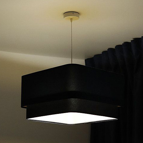 BPS Koncept Kwadro Duo Sue lampa wisząca 1x60 W złota-granatowa KWD-018