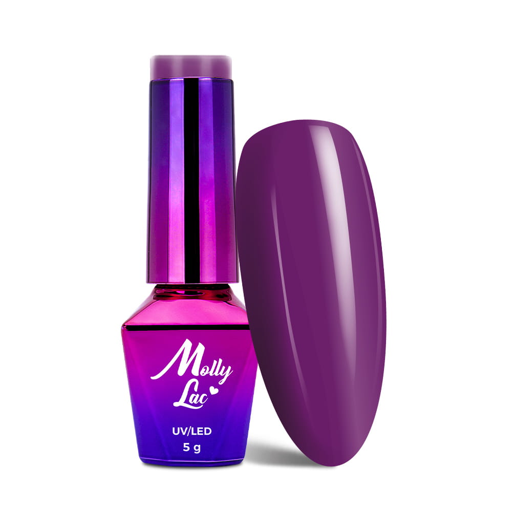 Lakier hybrydowy LED/UV Gel Polish MollyLac Cocktails & Drinks Nr 18 Blackcurrant Impress 5 g