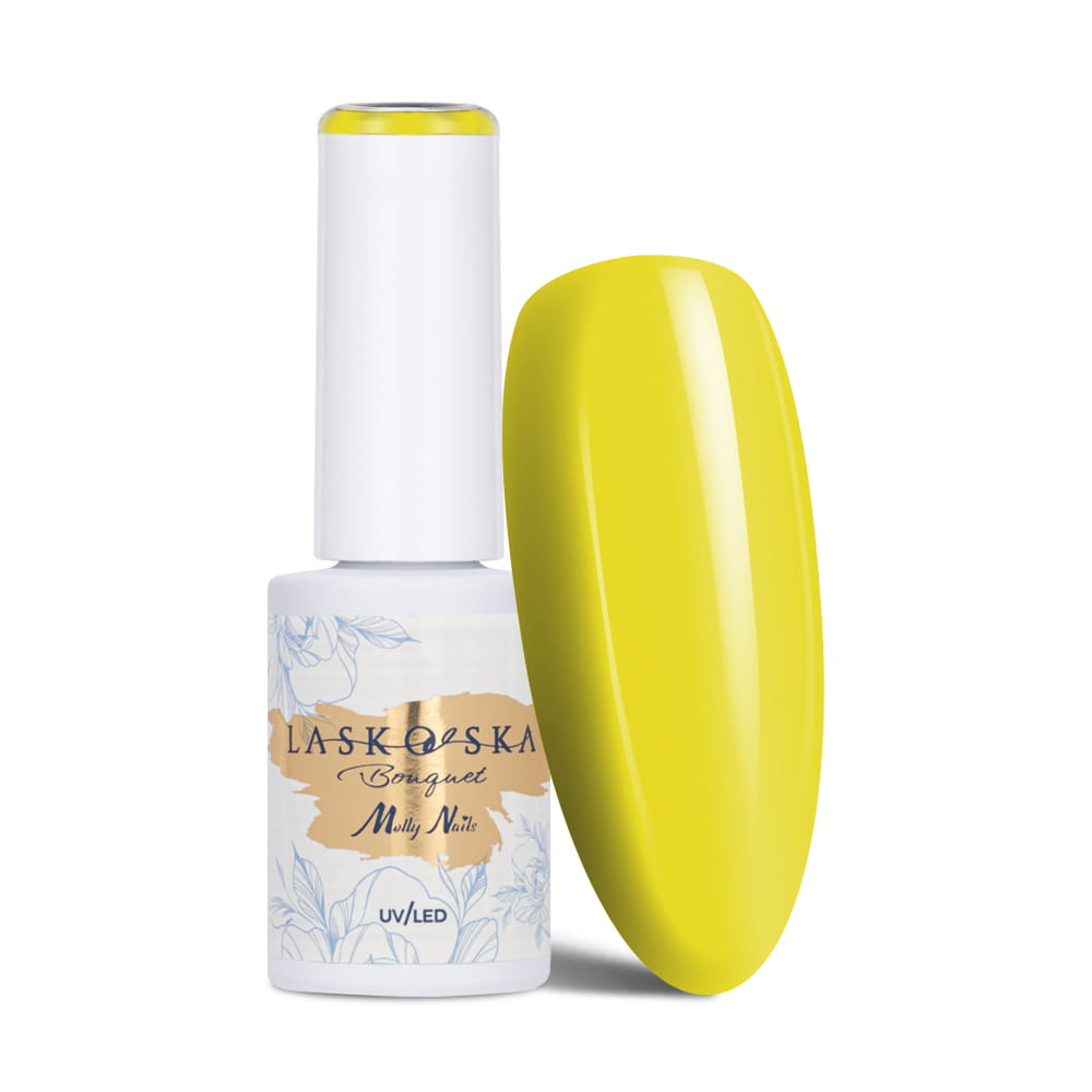 Lakier hybrydowy LED/UV Gel Polish Molly Nails @Bouquet by Laskovska Queen Lime HEMA/Di-HEMA Free 7g