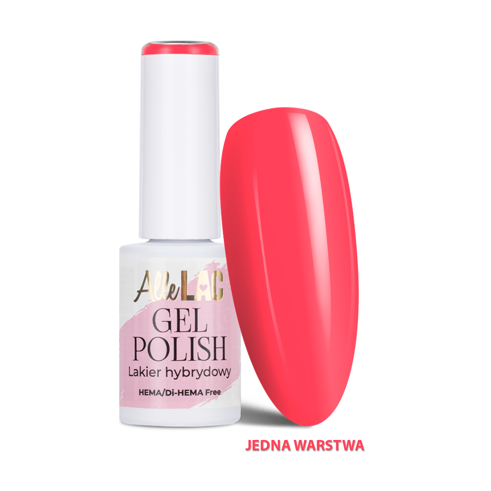 Lakier hybrydowy LED/UV Gel Polish Oranges OR8 Papaya AlleLac HEMA/Di-HEMA Free 6g