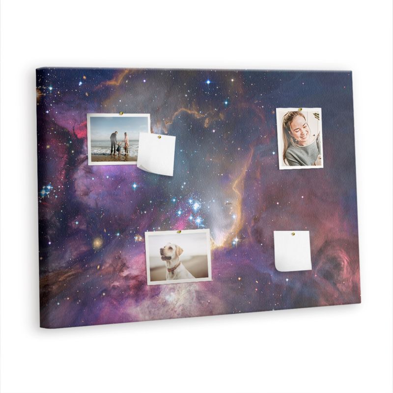 Tablica Korkowa Do Biura Pokoju Tulup 100x70 cm Galaktyka świat Pinezki drewniane 1 kpl