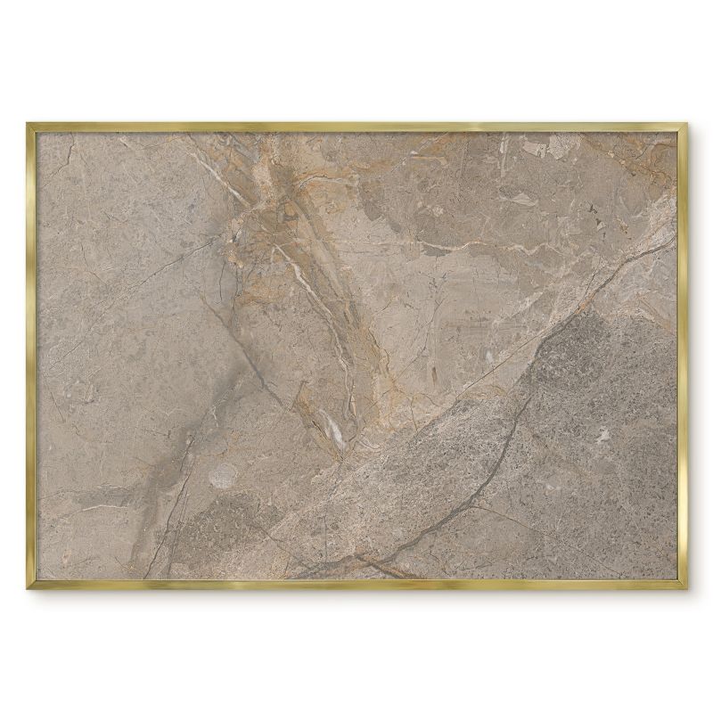 Tablica Na Magnesy Z Wakacji Tulup 100x70 cm Beżowy kamień - Złota rama Do salonu, biura 1 szt.