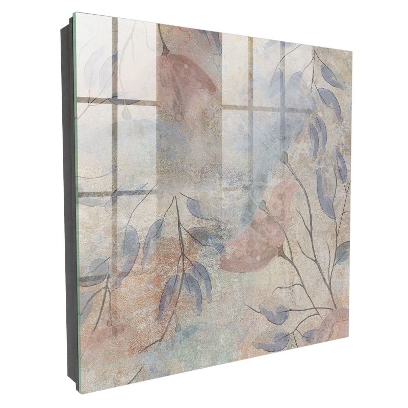 Organizer Na Klucze Tulup 30x30 cm Delikatne liście 1 - Czarna - Otwierana na lewo 1 szt.