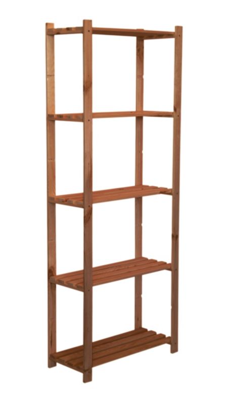 Regał sosnowy MODO24 5 półek szerokość 65 cm brązowy 1 szt.