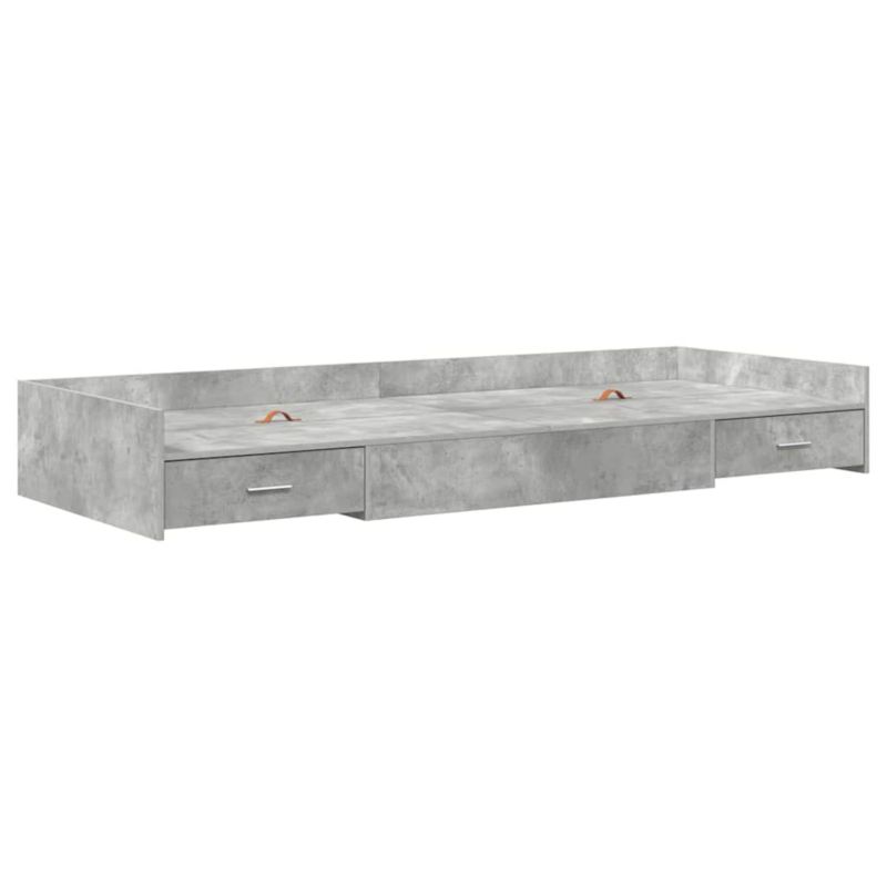Rama łóżka WaszeMeble 90x190 cm Betonowy szary drewno WM-3335248 1 szt.