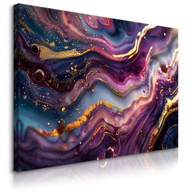 Obraz Muralo Do Salonu Fioletowy Marmur Abstrakcja Styl Glamour 120x80 cm 1 szt.