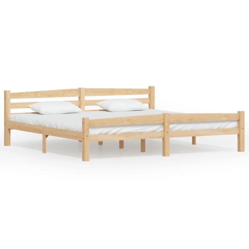Łóżko drewniane WaszeMeble 200x200 cm brązowe WM-322067 1 szt.